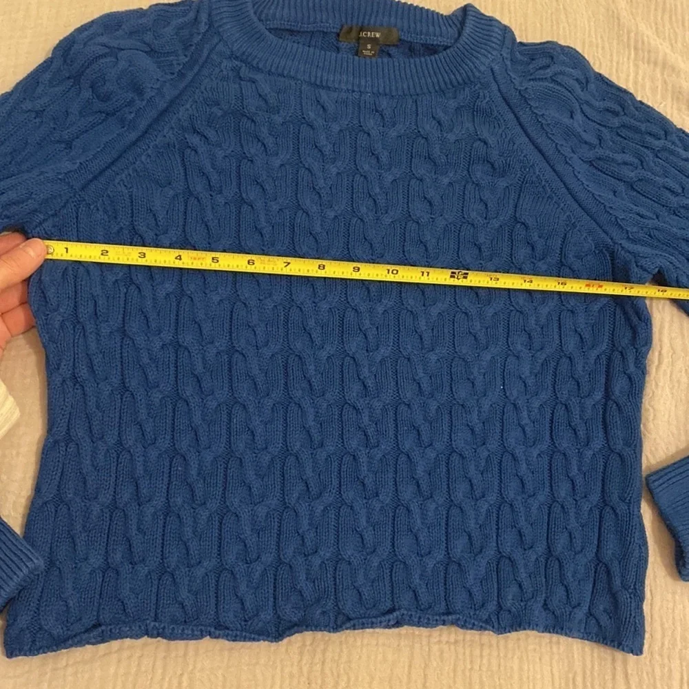 J. Crew Blue Cable Knit Women's Sweater. Size S . Style AY824